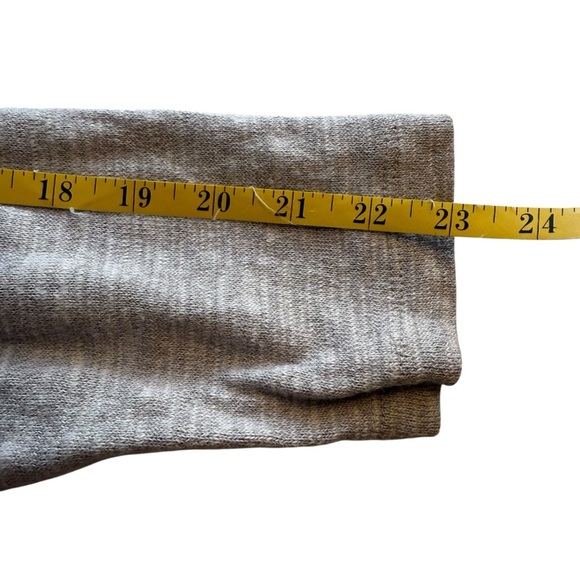 Pure Jill Gray Cotton Blend Sweater Medium Petite V-Neck Natural Organic Neutral - Picture 5 of 10